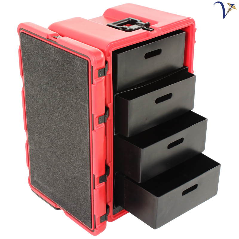 4 Drawer Mobile Medical Case (MC4D) VeriCor Medical Systems