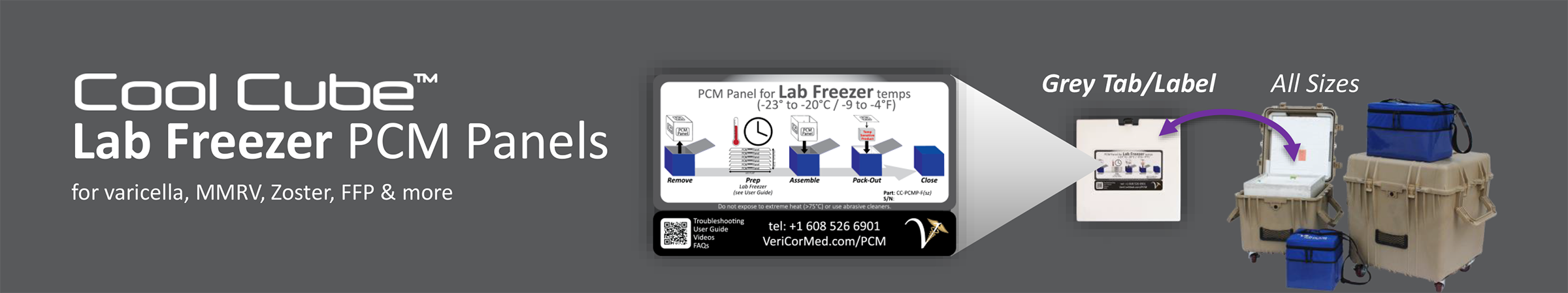 Lab Freezer Temps PCM System for Cool Cube™ 03 (6 Panels) - VeriCor, LLC