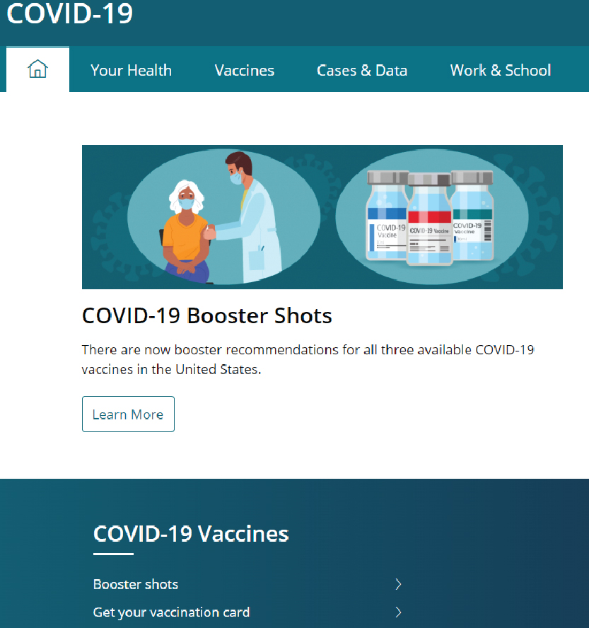 CDC COVID-19 Website
