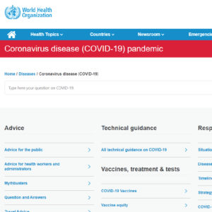 WHO (World Health Organization) Website
