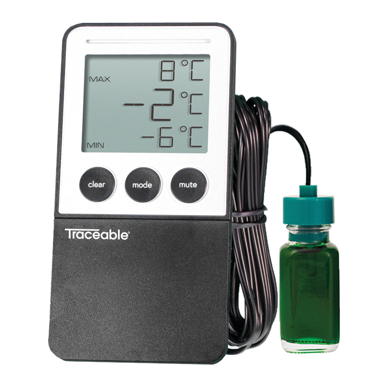 Digital Exact-Temp Min/Max Bottle Thermometer, Incubators/Water Bath
